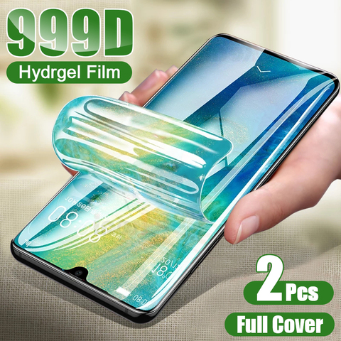 9999D hidrogel de película para Xiaomi Redmi Nota 10 9S 9 8 7 Pro 9A 8A Nota 10 Pro Protector de pantalla en mi 10T 9T Pro 8 Lite no de vidrio ► Foto 1/6