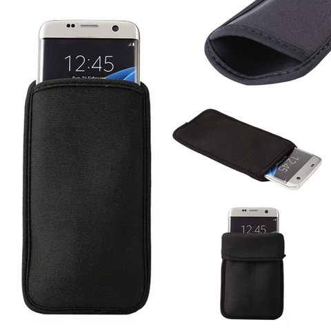 Bolsa de neopreno Flexible para teléfono móvil Samsung, suave funda de neopreno para Galaxy S21, S20, S10, S9, S8 Plus, Note 20, Ultra Note 10 Plus, Note 9, 8 ► Foto 1/6