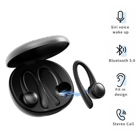 AIKSWE-auriculares inalámbricos TWS con Bluetooth 5,0, cascos deportivos T7 Pro estéreo HiFi con caja de carga para teléfono ► Foto 1/6