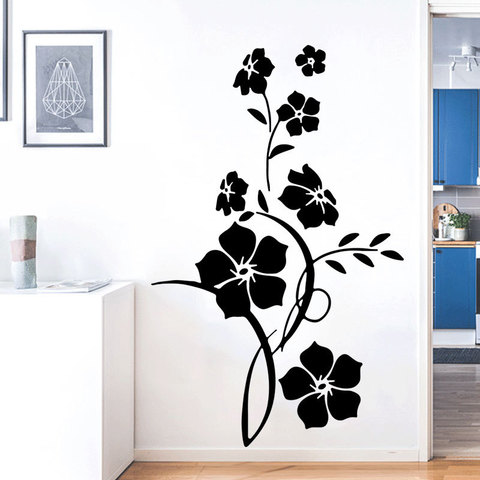 MAMALOOK-papel tapiz de flores y vides para puerta, Mural de sala de estar, decoración pegatinas de PVC modernas ► Foto 1/6