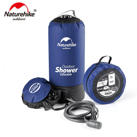 NatureHike-Bolsa de baño inflable para exteriores, Ducha de Camping inflable a presión, 11L, gran descuento, precio de liquidación ► Foto 1/6