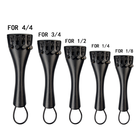 1/8, 1/2, 1/4, 3/4, 4/4 violín cordal W/cuatro sintonizadores y cola tripas de aleación de aluminio de violín cola pieza ► Foto 1/4