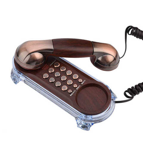 Teléfono antiguo Retro montado en la pared con cable, teléfono fijo de moda, teléfono vintage para el hogar, Hotel, retro ► Foto 1/6