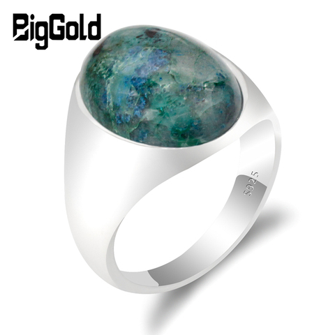 Anillo de Plata de Ley 925 para hombre y mujer, piedra Fénix Natural, Gema elegante exquisita, joyería fina Unisex ► Foto 1/6