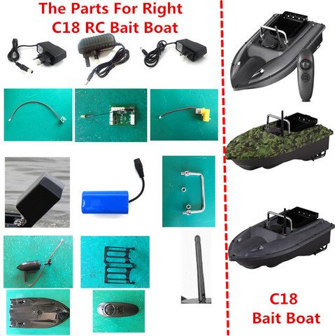 Buscador de peces a Control remoto C18, piezas de repuesto para barco de pesca eléctrica, 7,4 V, batería de 5200mah/cargador/grabador/Motor/cubierta de barco ► Foto 1/1