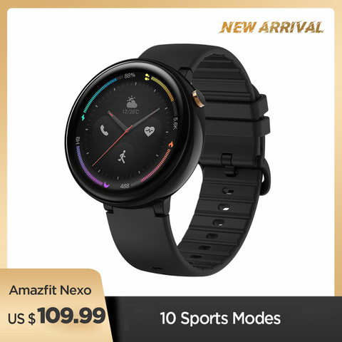 Amazfit-reloj inteligente Nexo, reloj inteligente Original con bisel de cerámica, 10 modos deportivos, GPS Glonass, Pantalla AMOLED de 1,39 pulgadas para teléfono Android ► Foto 1/5