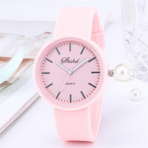 Reloj de silicona gelatinosa para Mujer, pulsera Coreana de moda, Color caramelo, regalos, 2022 ► Foto 1/6