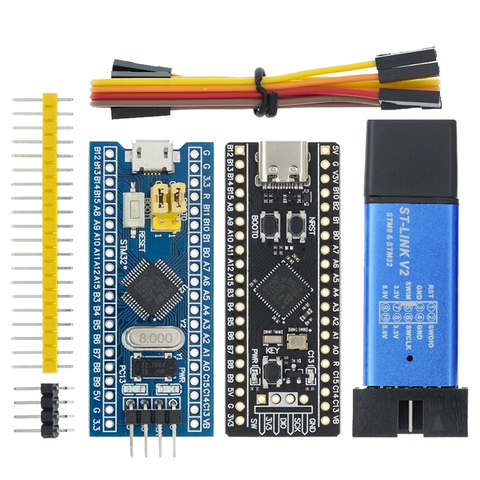 Módulo de placa de desarrollo STM32F103C8T6, sistema mínimo ARM, st-link, V2, STM8, STM32, simulador de descarga, STM32F401, STM32F411, 10 Uds. ► Foto 1/6