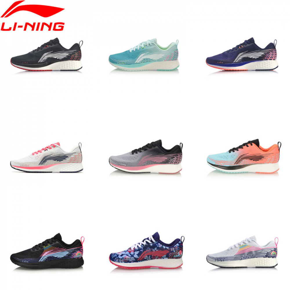 Li-ning mujeres rojo conejo IV luz zapatillas para correr maratón
