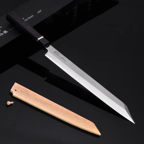 Cuchillo de cocina para Sushi Sashimi, de acero 1,4116, japonés, Kirin suke, Sakimaru, Takohiki, con mango Octagonal de ébano, Alemania ► Foto 1/6