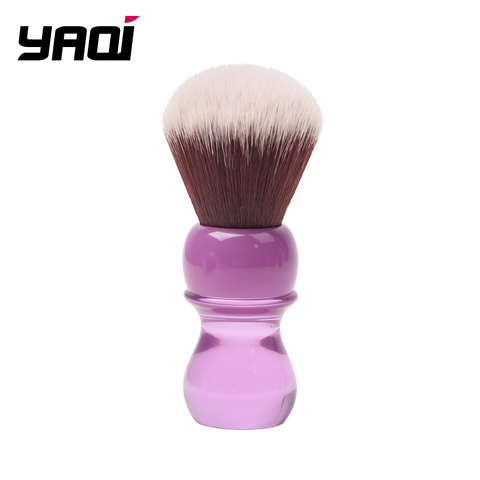 Yaqi-brocha de afeitar de pelo sintético, mango púrpura, 24mm ► Foto 1/6