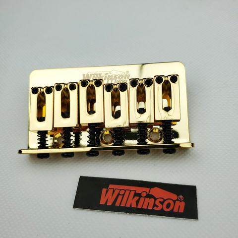 Wilkinson-guitarra eléctrica de puente fijo, cuerda a través del puente, espaciado de cuerda, 10,5mm, WOF01, dorado ► Foto 1/3