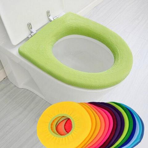 1PC baño funda de asiento de alta calidad Super lavables suaves asiento calentador tapa almohadilla de cuarto de baño asiento calentador tapa baño accesorios ► Foto 1/6