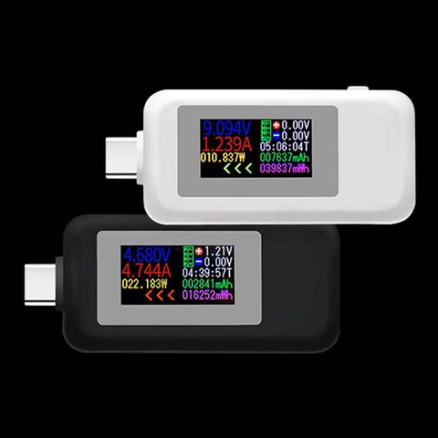 KWS-1902C tipo-C USB de la exhibición de 0-5A actual 4-30V cargador USB de voltaje medidor de alimentación de la batería móvil Detector ► Foto 1/3