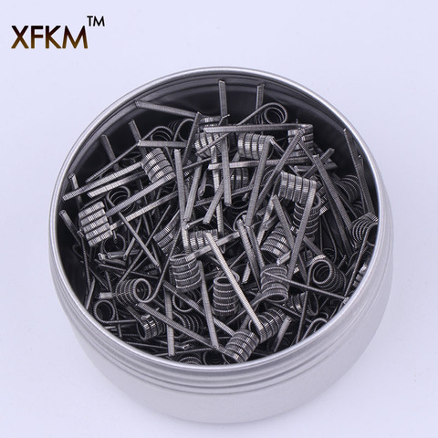 XFKM-bobinas de clapton fundidas trenzadas, envoltura prehecha de Alien Mix twisted Quad Tiger bobina rda de resistencia de calentamiento, 50/100 Uds. ► Foto 1/6