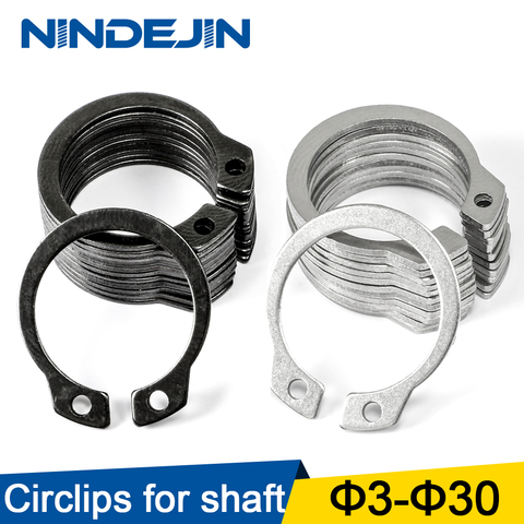 NINDEJIN 5-50 Uds tipo C externa de seguridad mantener anillos para eje de acero al carbono de acero inoxidable de acero de seguridad snap anillos DIN471 ► Foto 1/6