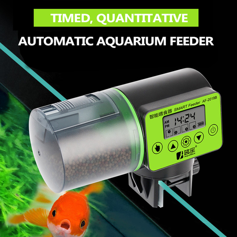 Temporizador automático inteligente ajustable para acuario, alimentador automático de alimentos para estanque, tanque de peces con pantalla LCD ► Foto 1/6