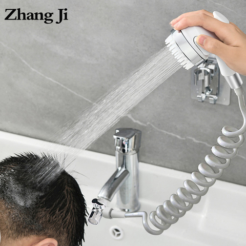 Zhangji-Cabezal de ducha de masaje corto de mano, ahorro de agua de alta presión, grifo de Mascota, salón de belleza, conjunto de ducha de baño ► Foto 1/1