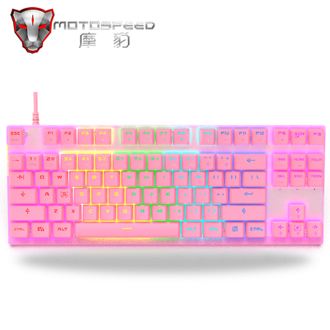 Motospeed-Teclado mecánico para videojuegos CK82 RGB, retroiluminación LED, USB, con cable, láser, ergonómico, para ordenador y jugadores, 2022 Original ► Foto 1/6