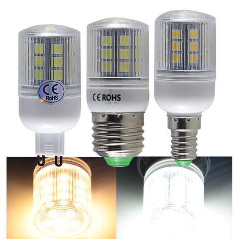 1X ampollas de luz de bombilla led E27 E14 E12 B22 GU10 G9 B15 4 W de la lámpara de maíz Ac Dc 12 24 de 36 voltios 12 V 24 V 36 V 48 V 60 V de ahorro de energía bombillas ► Foto 1/6