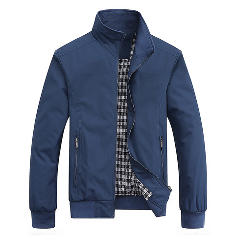 Chaqueta de béisbol informal para hombre, abrigo de cazadora fina a la moda, color liso, Top de M-6XL, primavera y otoño, novedad de 2022 ► Foto 1/6