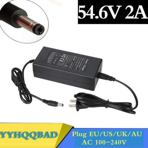 54,6 V 2A cargador para 48V Li-Ion cargador de batería DC/Socket conector para 48V 13S batería de litio para bicicleta eléctrica ► Foto 1/5