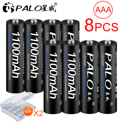 PALO-batería recargable de 1,2 V AAA, Ni-MH, 1,2 V, 1100mAh, 3A, cargador inteligente para Control remoto de juguete ► Foto 1/6