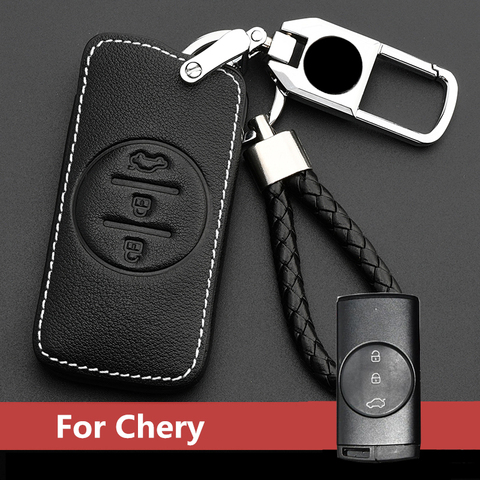 Funda de cuero para llave de coche Chery tiggo 7 Pro 2022, para Chery Tiggo 8, llegada 5 pro, gx 5x, eQ7 ► Foto 1/4