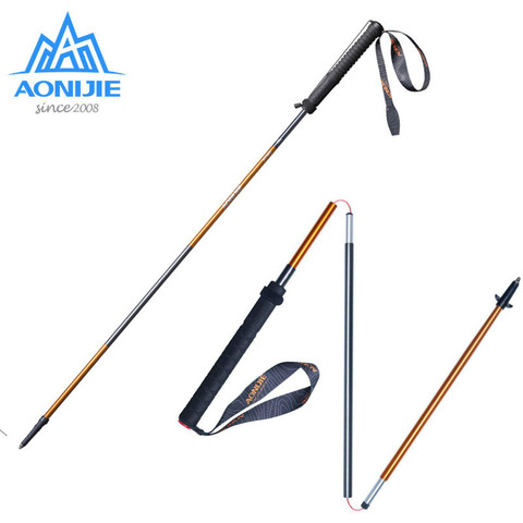 AONIJIE-Bastón plegable de senderismo ultraligero, accesorio de fibra de carbono, palo M de cierre rápido, perfecto para correr, andar, hacer trekking y deporte al aire libre, E4102 ► Foto 1/6