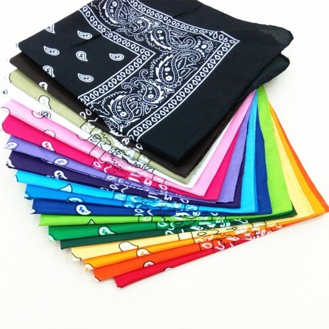 Alta calidad 1PC Unisex Bandana Hip Hop negro Paisley cinta de pelo adorno de cabeza bufanda cuello muñeca de banda Headtie 2022 Pañuelo cuadrado ► Foto 1/6