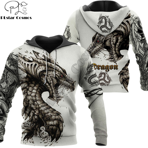 Sudadera con capucha de lujo para hombre y mujer, con estampado 3D de tatuaje y mazmorra, dragón, ropa de calle, jersey con cremallera, chaqueta informal, chándal, KJ0277 ► Foto 1/6