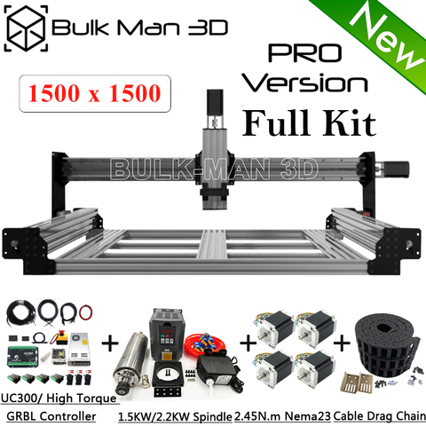 QueenBee PRO-Kit completo de máquina CNC, mejora WorkBee con carriles lineales, Sistema de tensión mejorada, fresado accionado por tornillo, 1515 ► Foto 1/6