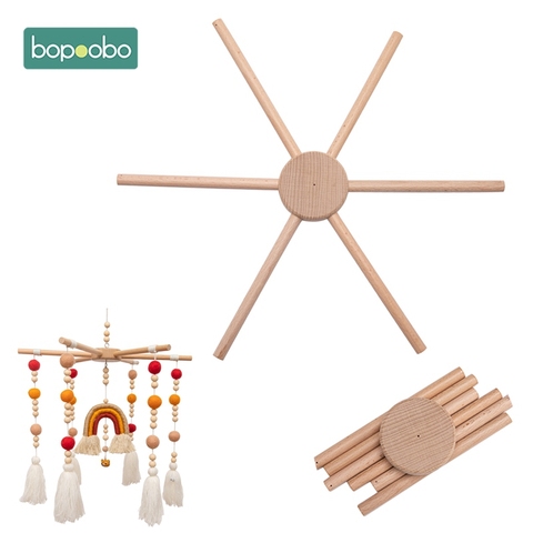 1Set móvil bebé COLGADOR PARA cuna móvil marco DIY marco para artesanías soporte móvil de madera recién nacido juguete Children'S productos ► Foto 1/6