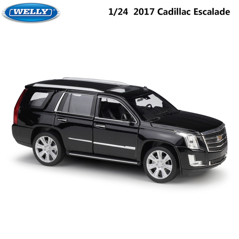 WELLY-modelo de coche de aleación Diecast 1:24, simulador, Cadillac Escalade, SUV, coches de Metal, juguetes para niños, regalo, Colección, decoración, 2017 ► Foto 1/5