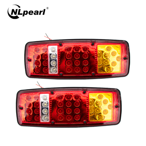 NLpearl-montaje de luces traseras para coche, lámpara impermeable de freno, parada, marcha atrás, para remolque, camión, para coche y caravana, 12V, 24V ► Foto 1/6