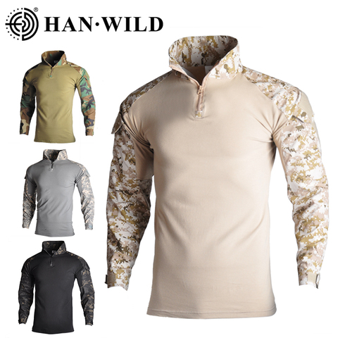 Camisa de combate táctico para hombre, uniforme militar del ejército de los Estados Unidos, Tops Tatico, Camuflaje Airsoft Multicam, ropa de caza y pesca, 8XL ► Foto 1/6