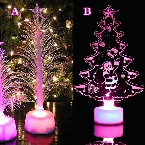 Mini árbol de Navidad para el hogar, decoración de fiesta de mesa, cambio de Color, feliz, regalo perfecto ► Foto 1/6