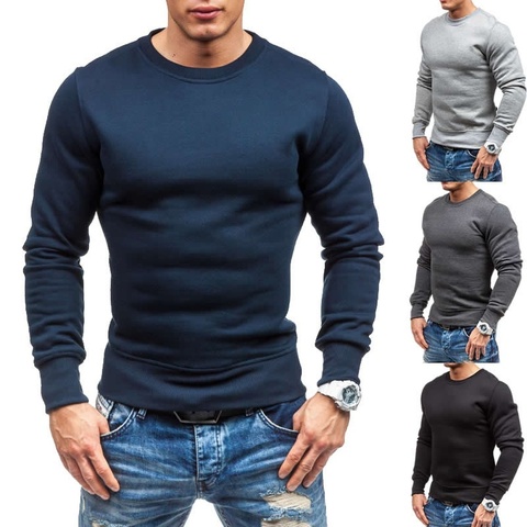 Marca Zogaa nueva Sudadera con capucha para hombres Casual Pulovers sudadera cuello redondo Tops ropa de Color sólido sudaderas con capucha Streetwear de los hombres ► Foto 1/6