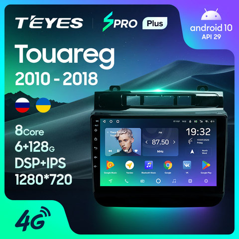 TEYES SPRO Plus-Radio Multimedia con GPS para coche, Radio con reproductor, navegador, Android 10, 2 din, dvd, para Volkswagen Touareg, FL, NF, 2007-2013 ► Foto 1/6