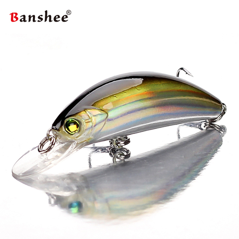 Banshee 54mm 4,7g flotador/manivela Wobbler para Lucio para pesca cebo crankbait Artificial/señuelo duro Señuelos de Pesca Minnow negro ► Foto 1/6