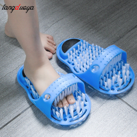 Zapatillas de masaje para baño, limpiador de pies de ducha, cepillo de limpieza, masajeador, exfoliante, regalo, 280x140x110mm, 1 ud. ► Foto 1/6