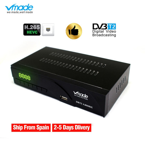 Receptor de televisión Digital terrestre DVB-T2 K6, DVB-T, H.265, HEVC, HD, compatible con AC3, Youtube, DVB T2, MPEG-2, caja sintonizadora de televisión con LAN RJ45 ► Foto 1/6