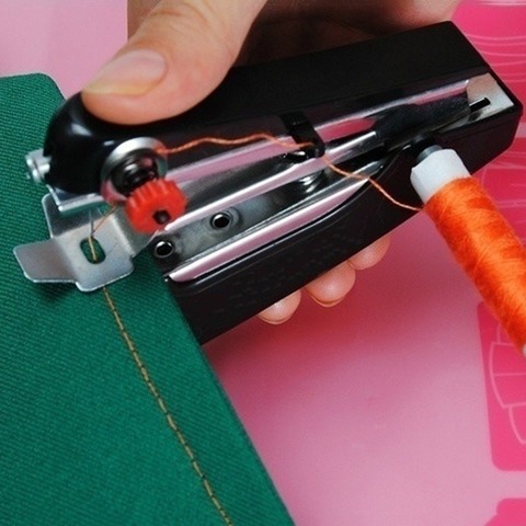 Máquina de coser portátil para el hogar, minimáquina DE COSER Manual y práctica, herramientas inalámbricas para coser ropa ► Foto 1/6