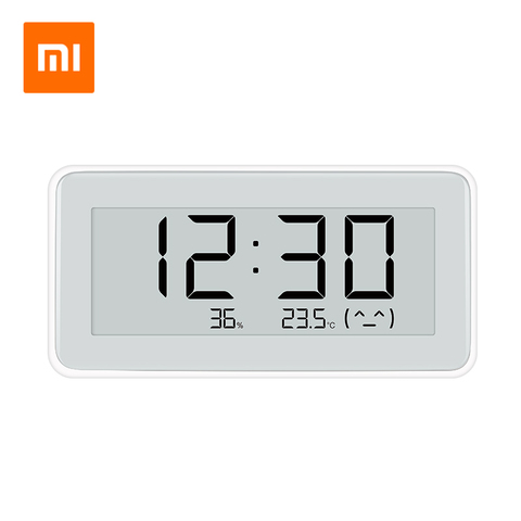 Xiaomi Mijia BT4.0 inalámbrico eléctrico inteligente reloj Digital interior higrómetro de exterior termómetro E-enlace de medición de temperatura de la herramienta ► Foto 1/5