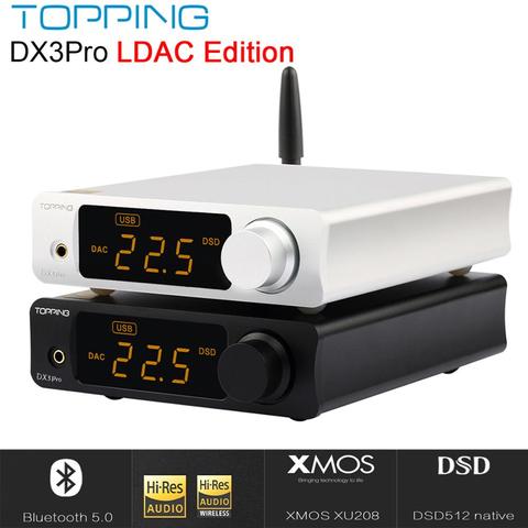 TOPPING-decodificador DX3 PRO LDAC Edition, Bluetooth, amp AK4493, USB, DAC, XMOS, XU208, DSD512, solución dura, salida de auriculares, TPA6120A2 ► Foto 1/5