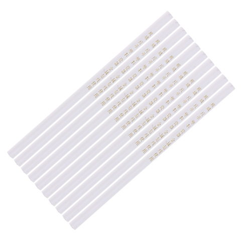 Lápiz de marcar para tela, lápiz de marcar, cuero y vidrio, blanco, 10 Uds. ► Foto 1/6