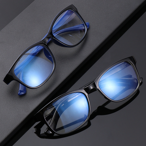 Gafas con bloqueo de luz azul para hombre y mujer, lentes cuadradas transparentes a la moda, para ordenador, con UV400, 1 unidad ► Foto 1/6