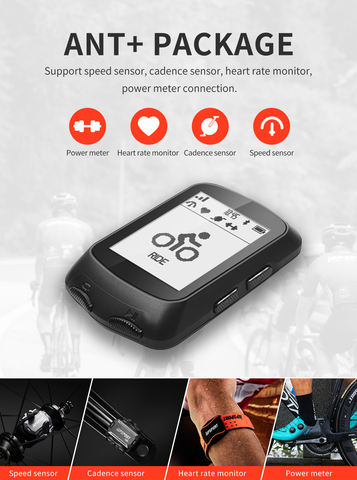 IGPSPORT-ordenador de ciclismo IGS520 con GPS, con ANT +, acelerómetro incorporado, bluetooth 5,0, notificación inteligente ► Foto 1/6