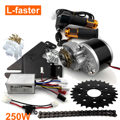 Left Side Drive Motor 24V250W Bicicleta Eléctrica Kit de Conversión de La Bicicleta de Montaña Personalizada Motor Eléctrico Kit De suspensión bicicleta ► Foto 1/6