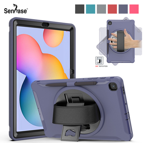 Funda de seguridad a prueba de golpes para niños, Combo de correa de mano de PC + TPU, soporte de tableta para Samsung Galaxy Tab S6 Lite 10,4 2022 SM-P610 SM-P615 ► Foto 1/6